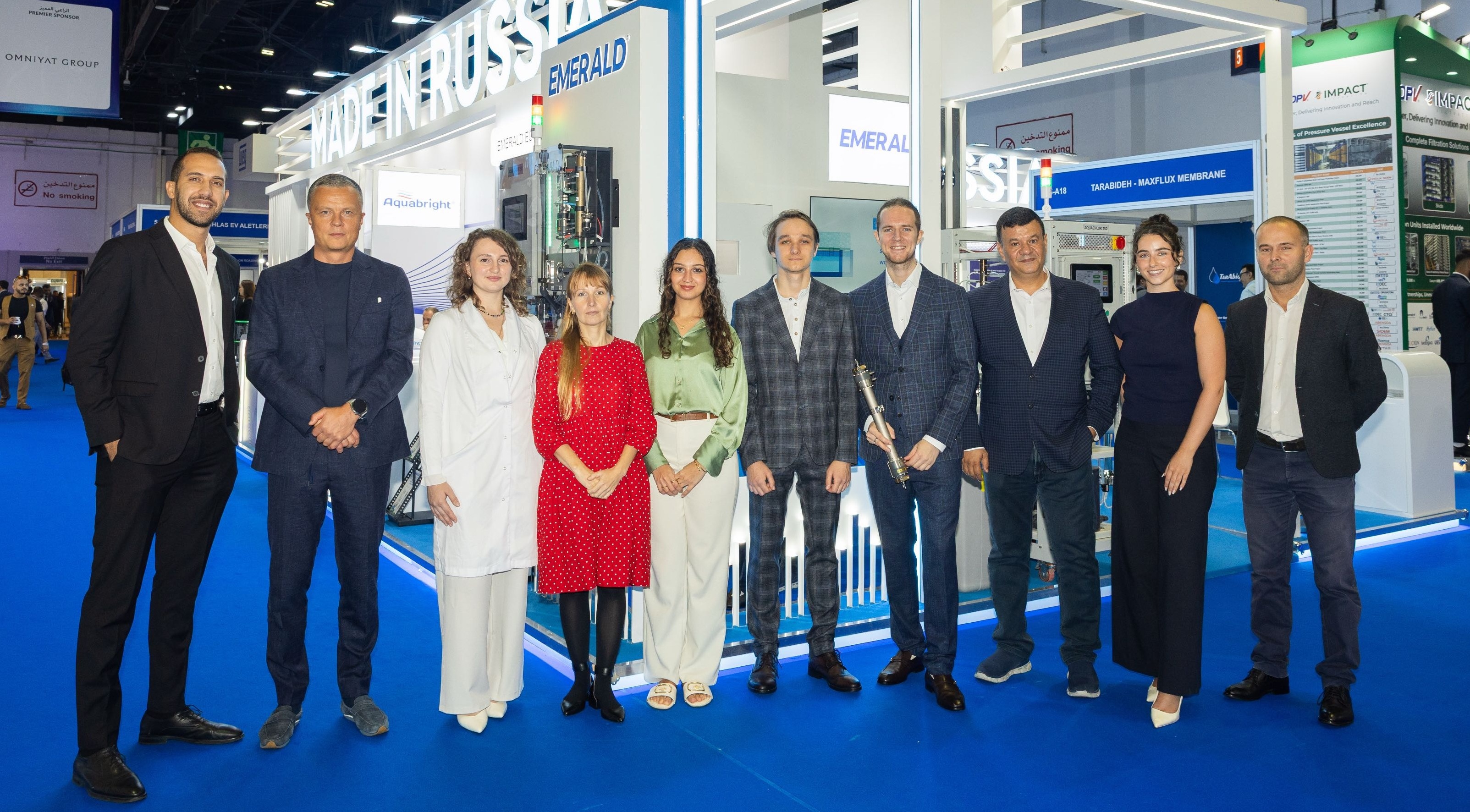 EMERALD international team at WETEX 2025 water exhibition in Dubai, UAE